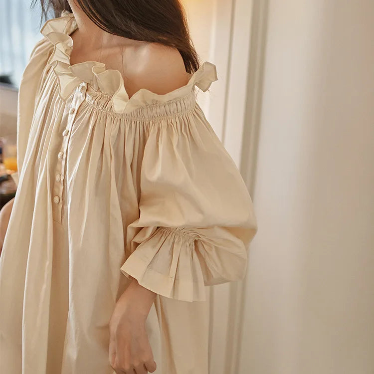 Cotton Long Nightgown
