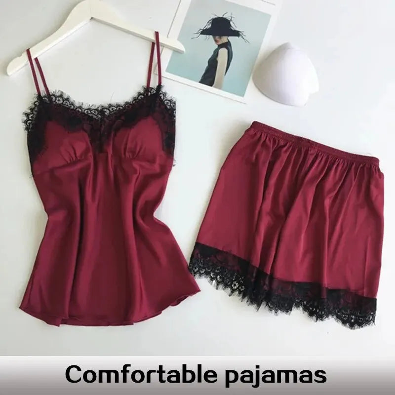 Lace Cami & Shorts Pajama Set