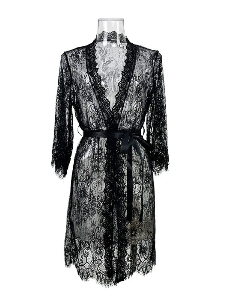 Mesh Lace Robe