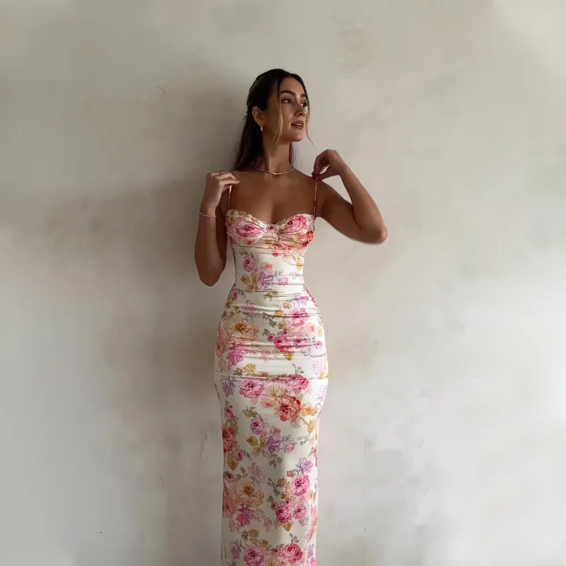 Floral Spaghetti Strap Dress