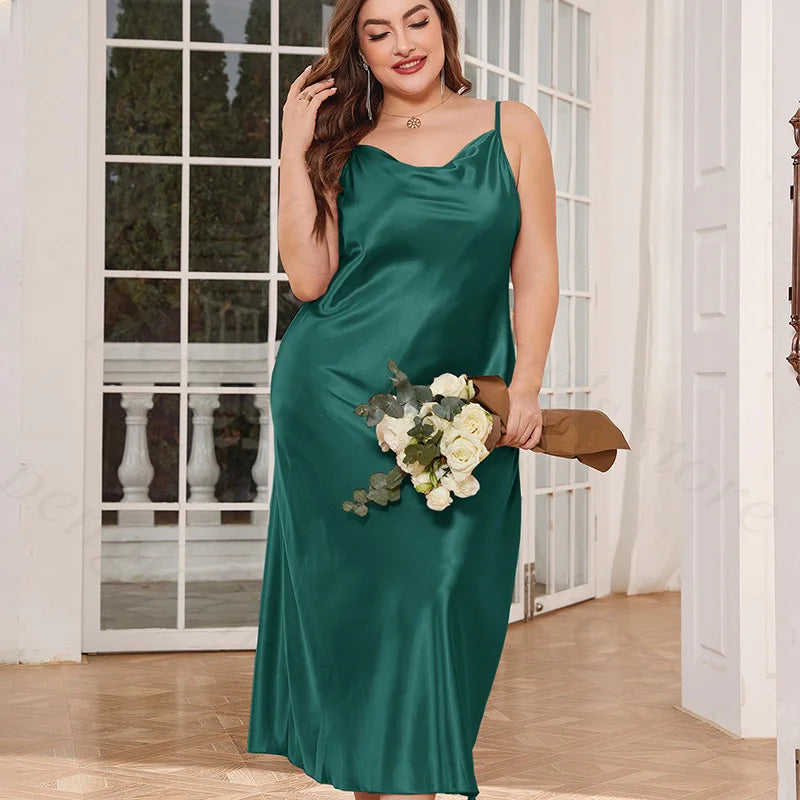 Satin Nightgown - Plus Size