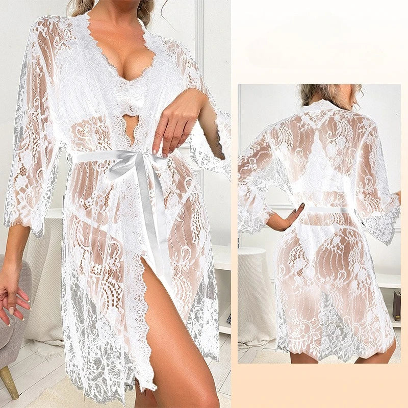 Mesh Lace Robe
