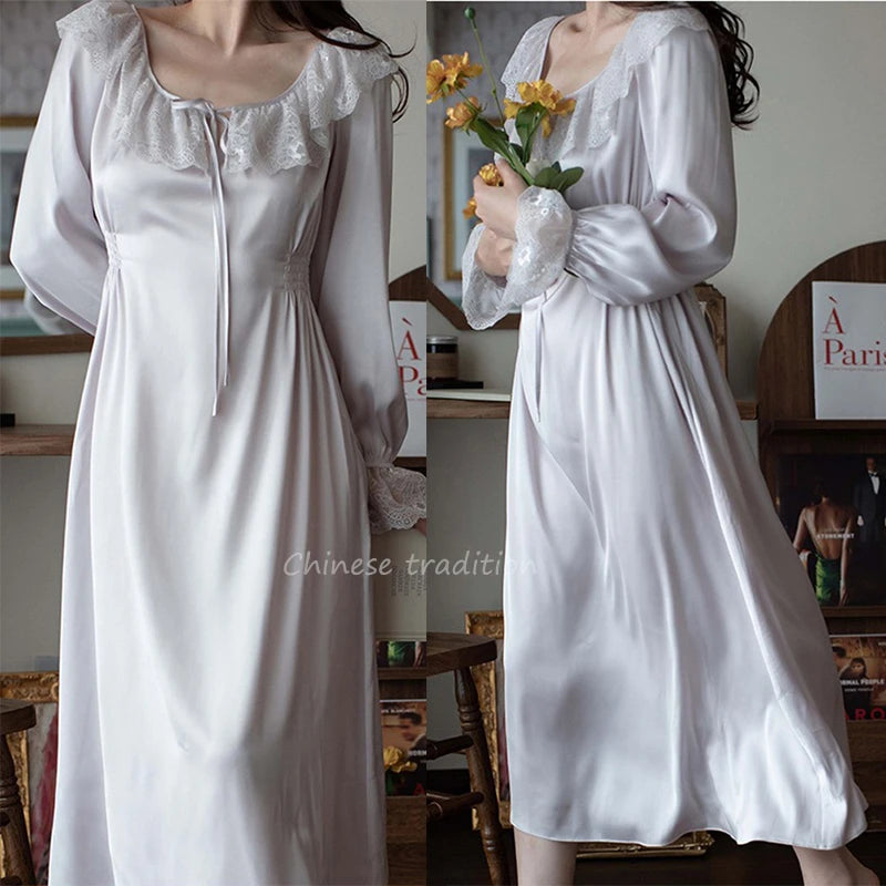 Vintage Satin and Lace Nightdress