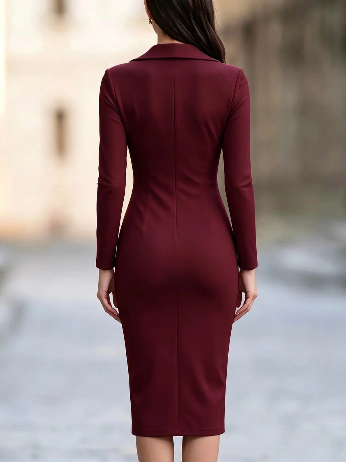 Zip Up Blazer Pencil Dress