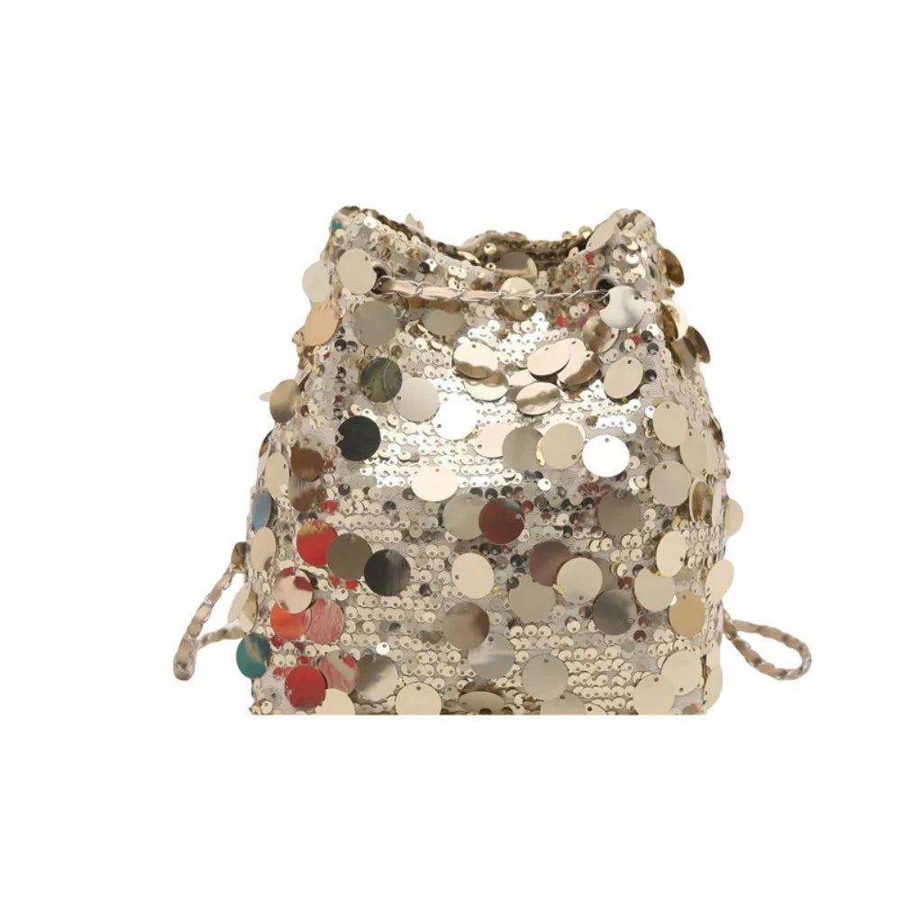 Sequin Bucket Shoulder Bag