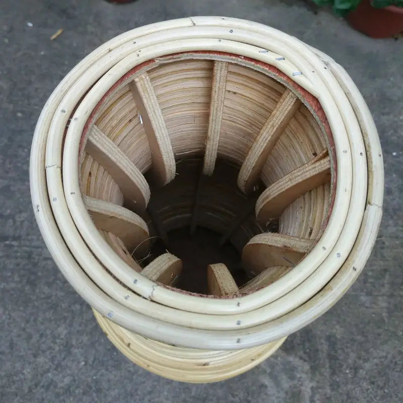 Woven Rattan Floor Vase