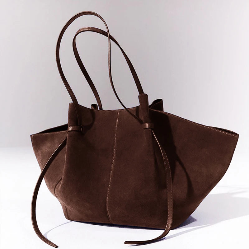Custom Initial Faux Suede Tote