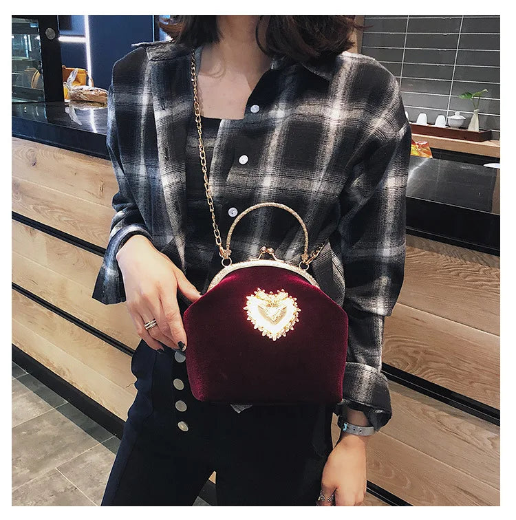 The Shiny Heart Luxury  Bag