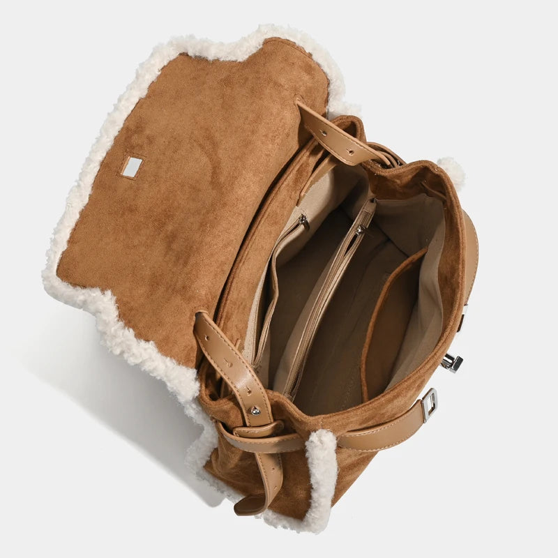 Faux Suede Underarm Bag