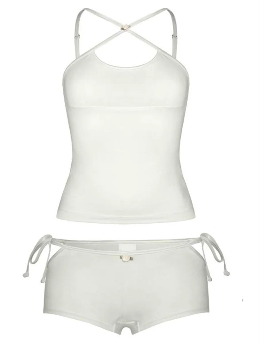 Cute Cami Crop Top  Set