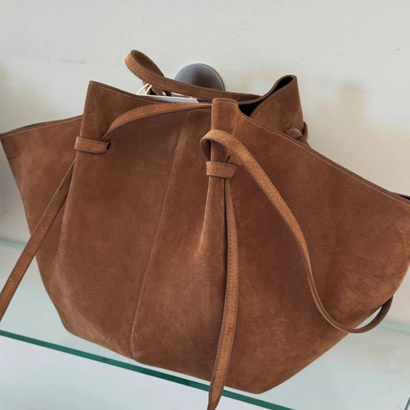 Custom Initial Faux Suede Tote