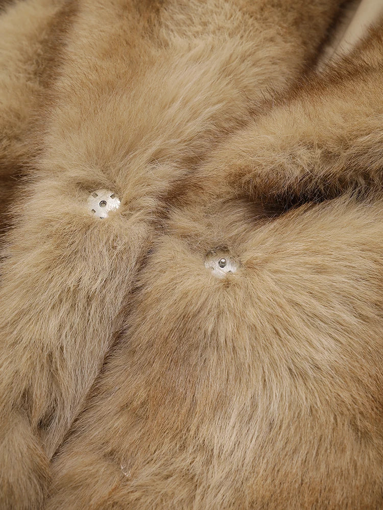 Khaki Plush Faux Fur Jacket