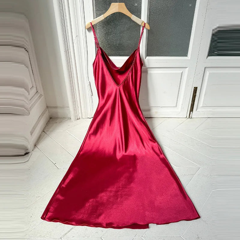 Ice Silk Halter Nightdress