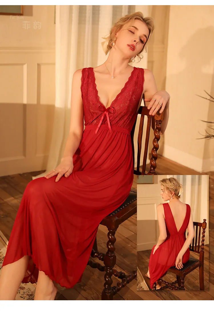 Lace Perspective Nightgown