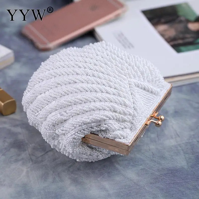 Beaded Shell Clutch Bag