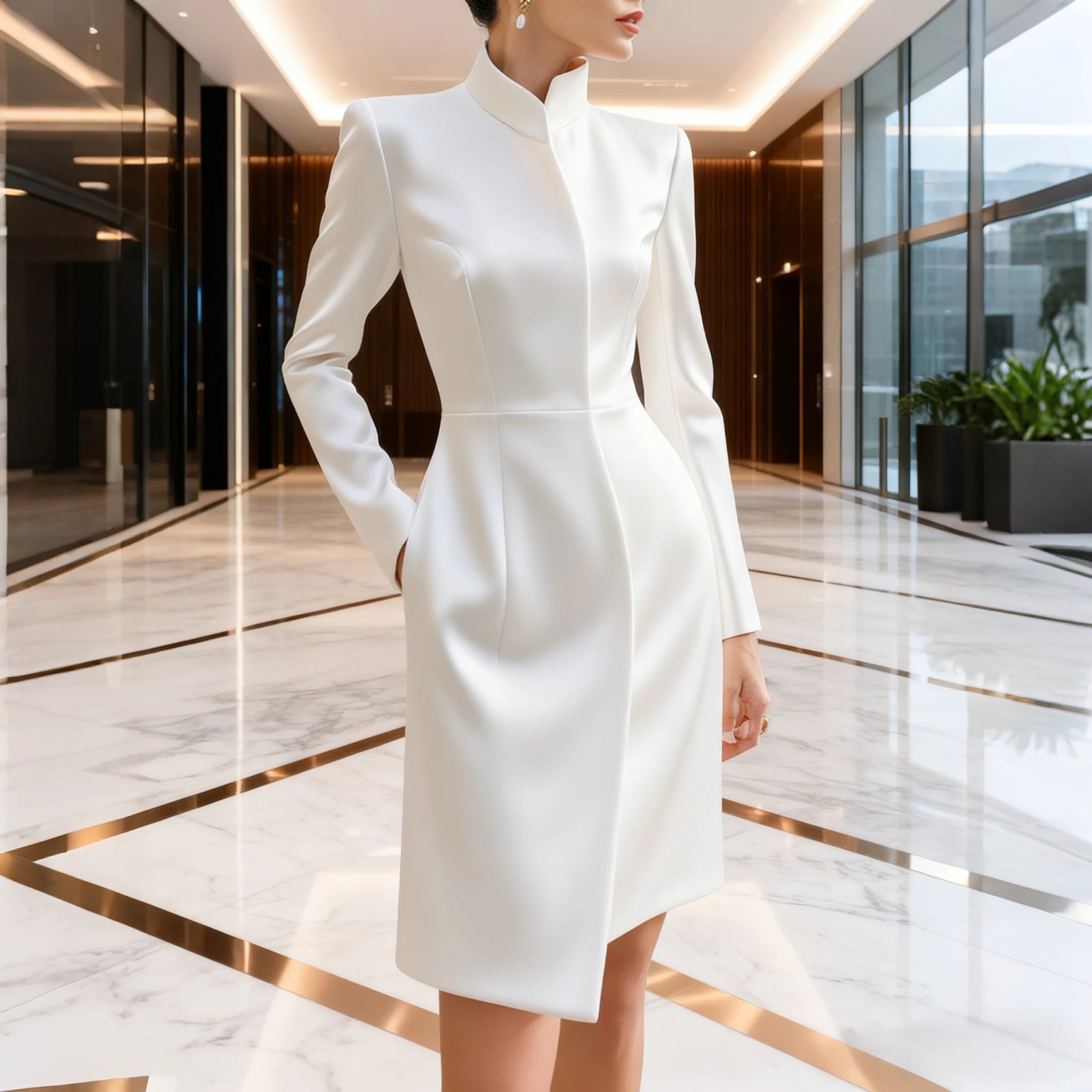 White Diamond Day to Evening Dress
