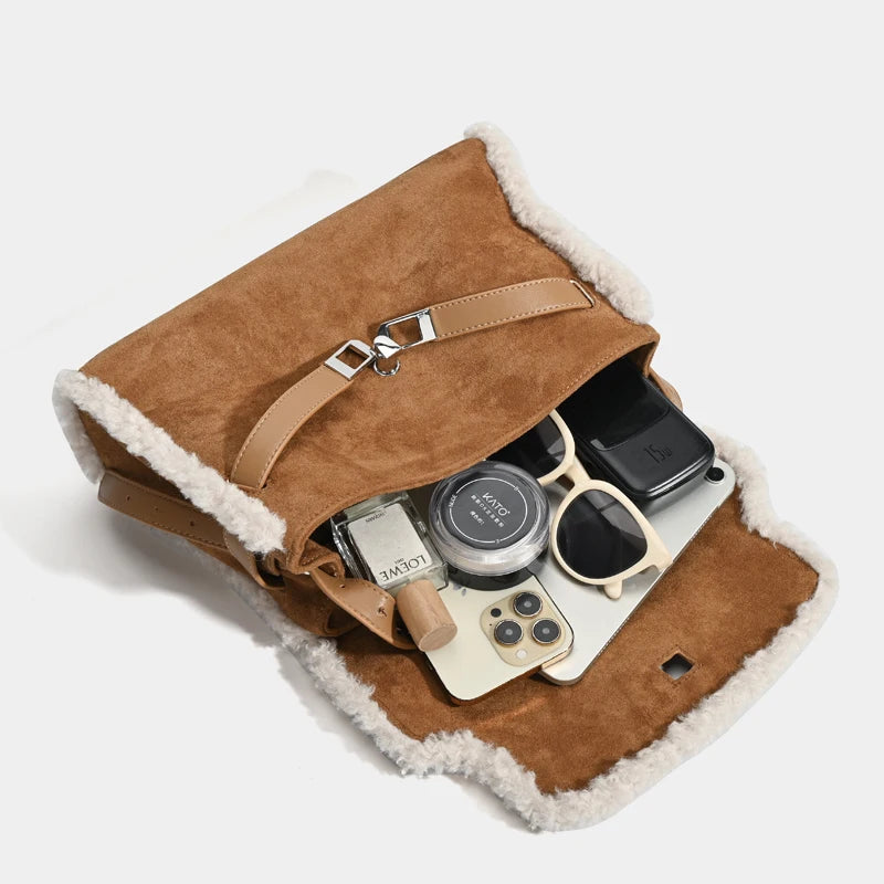 Faux Suede Underarm Bag
