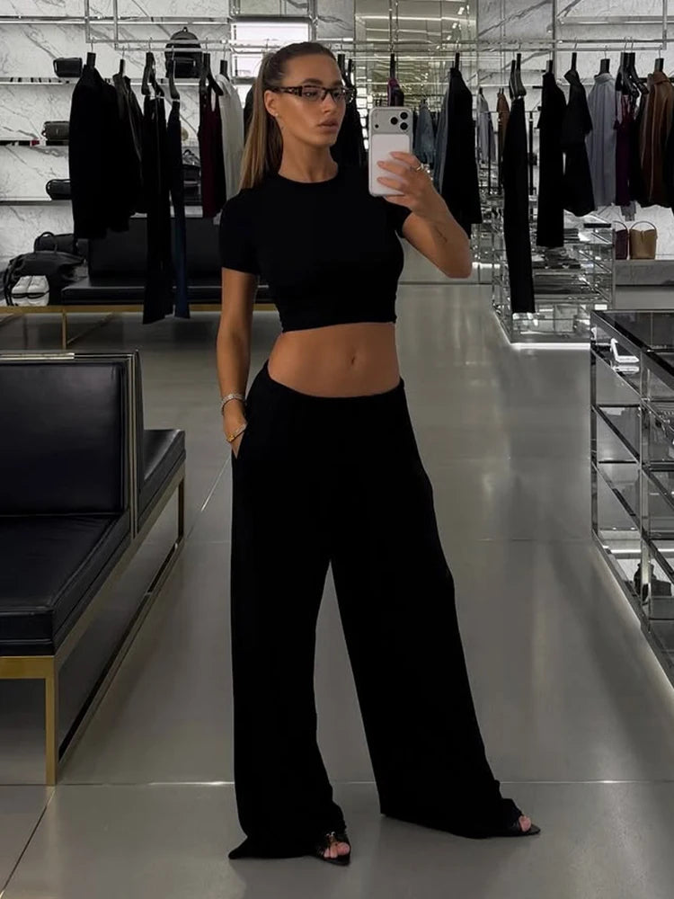Chic Wide Leg Pants Set