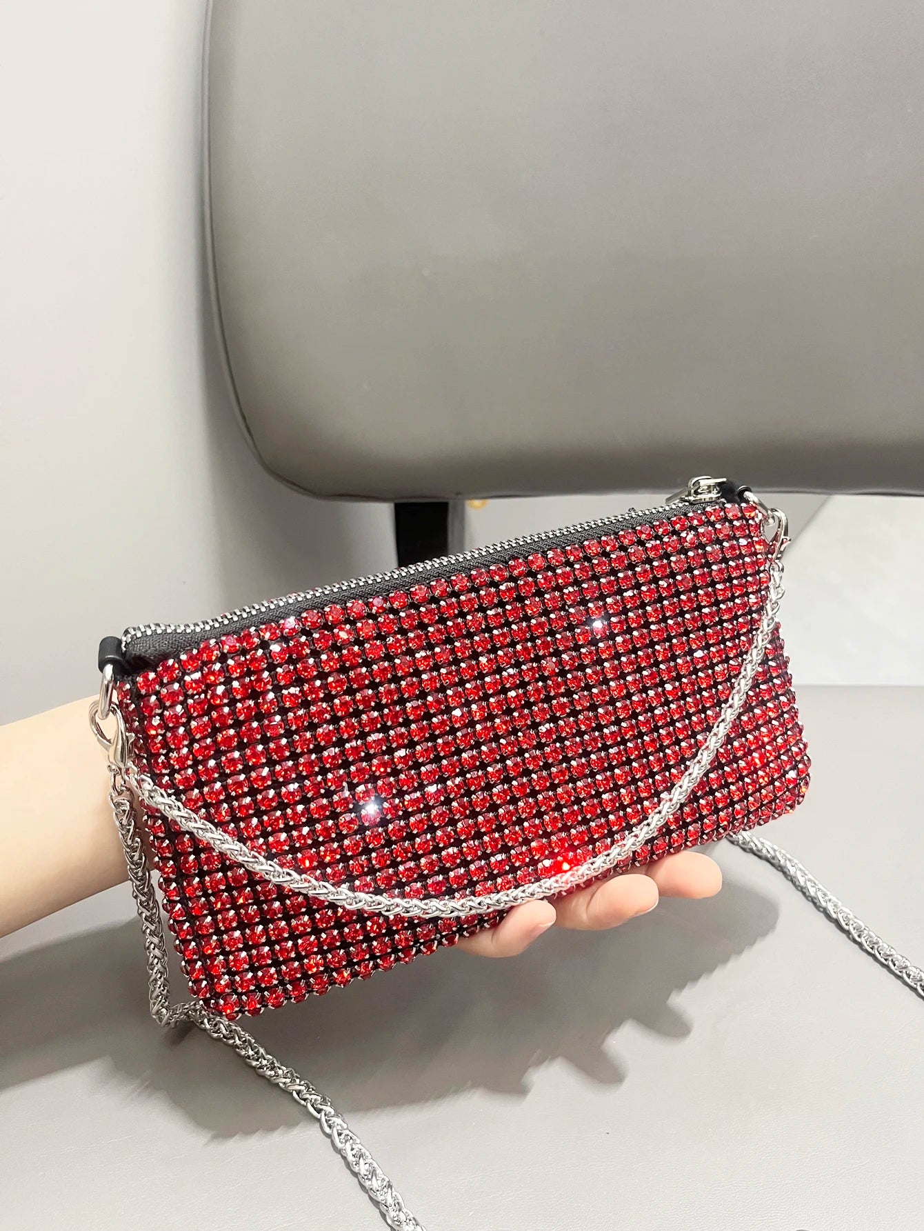 Designer Rhinestone Shoulder Bag