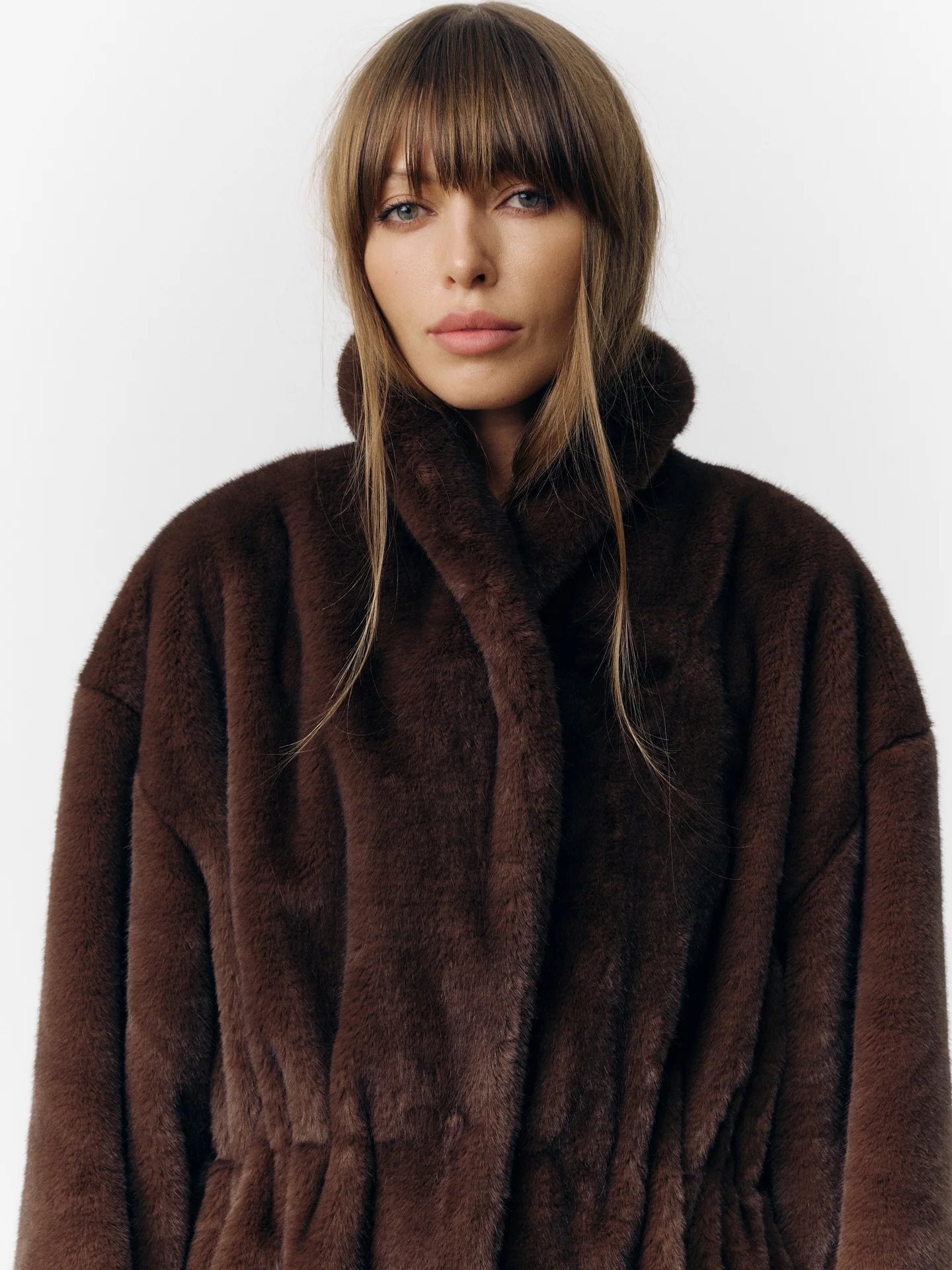 Mixed Color Faux Fur Jacket