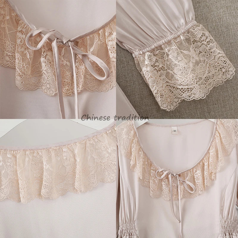 Vintage Satin and Lace Nightdress