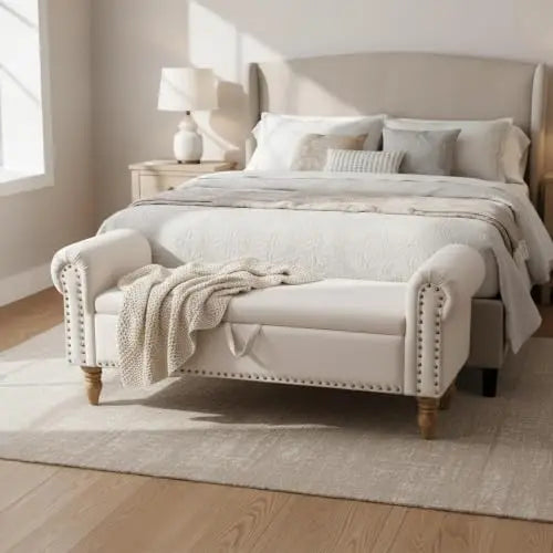 55" Queen End of Bed Storage Bench