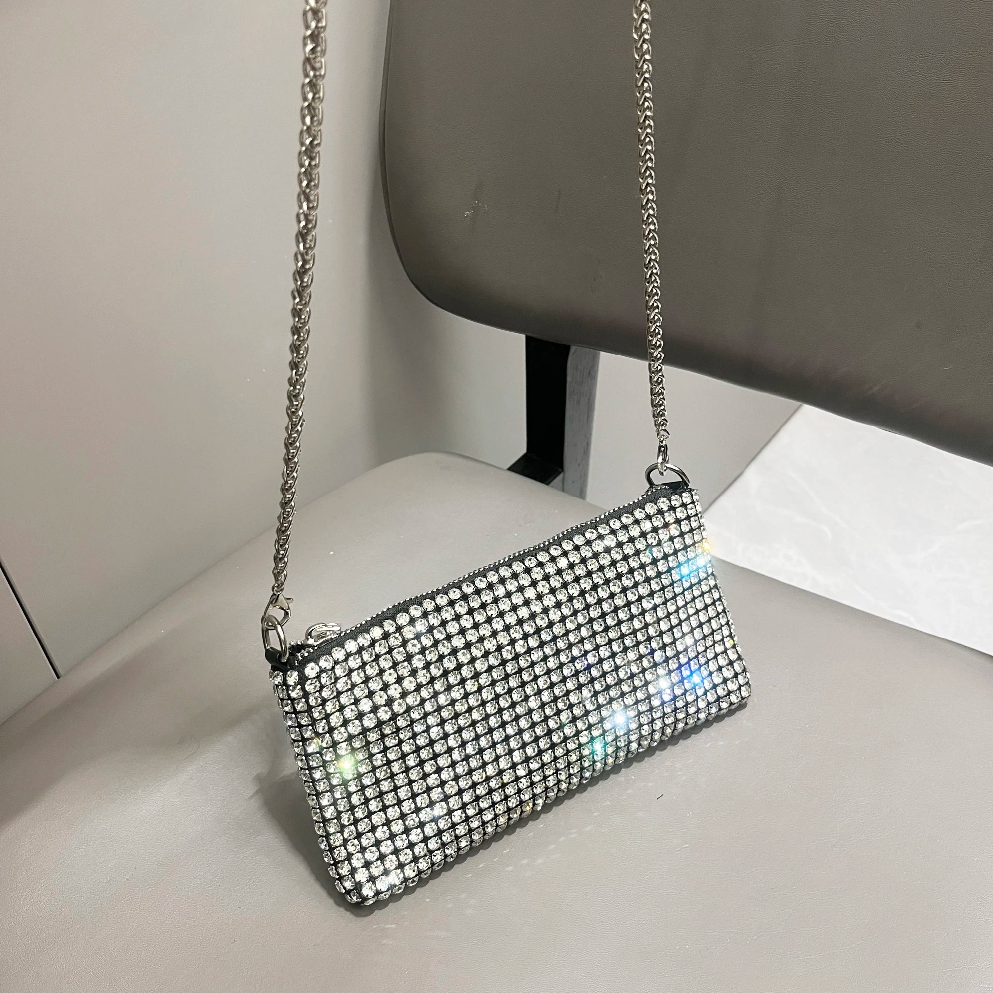 Designer Rhinestone Shoulder Bag