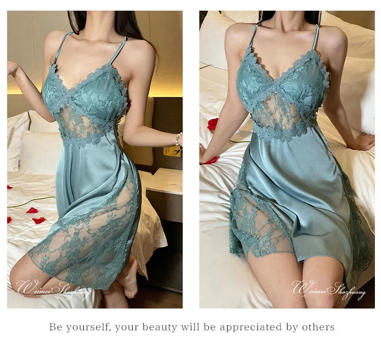 The Satin Lace Camisole Nightgown