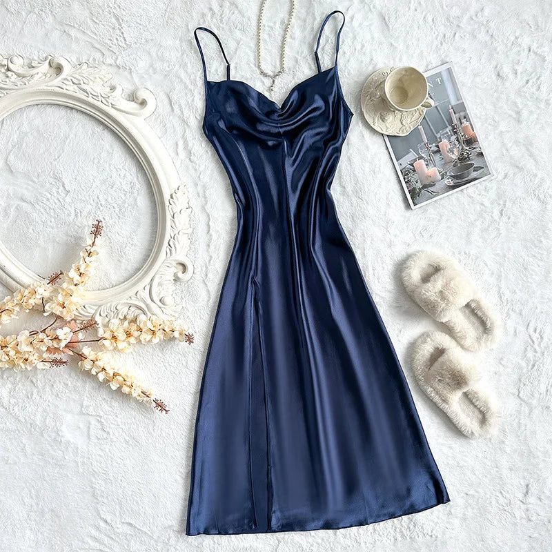 Ice Silk Halter Nightdress