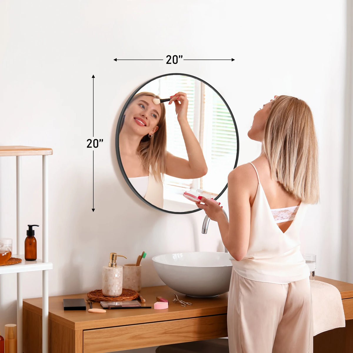Large Round Vanity Mirror