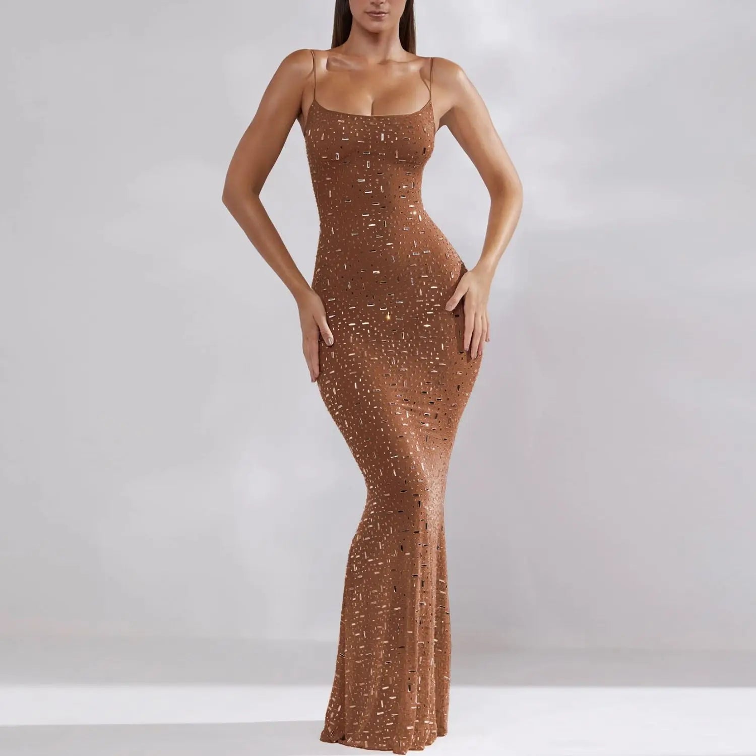 Beaded Strap Ball Gown