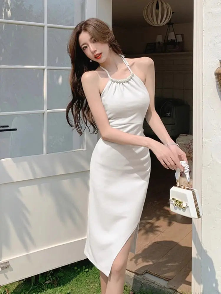 Pearl Halter Knit Dress