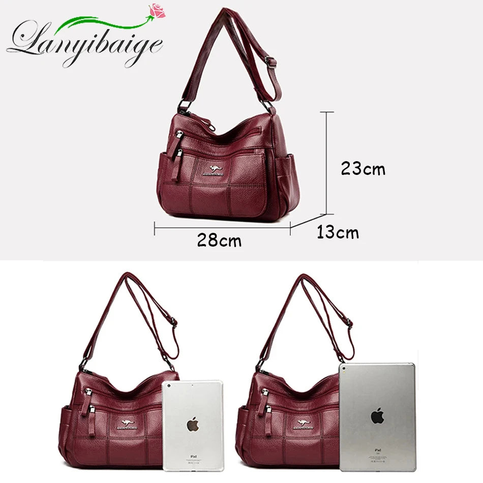 Leather Crossbody Tote