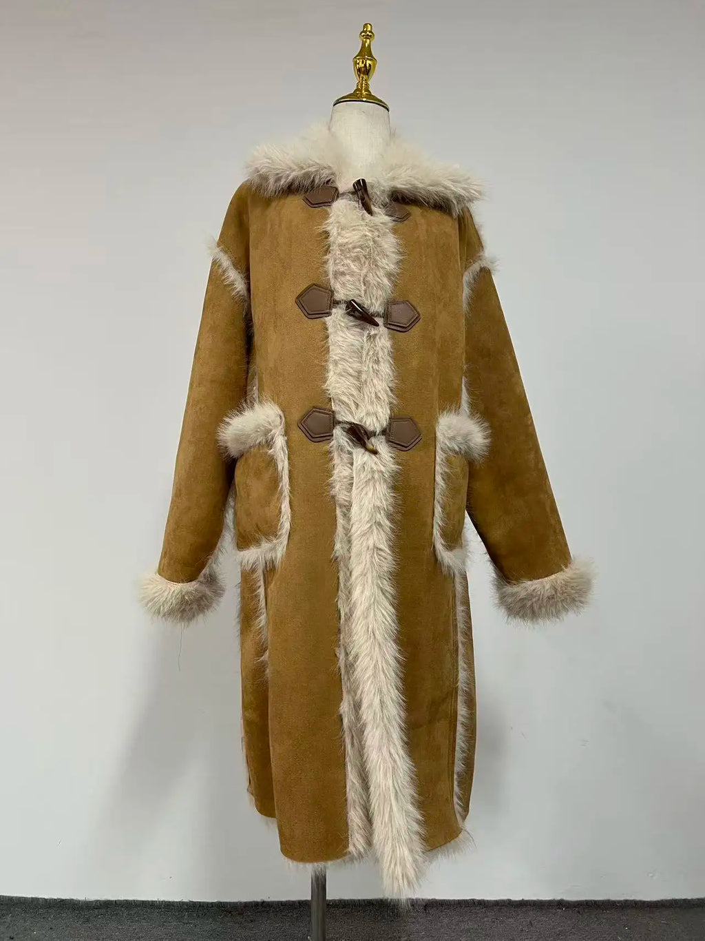 Luxury Shearling Parka Coat