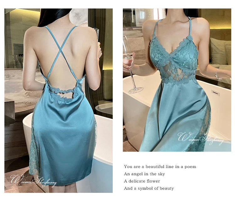 The Satin Lace Camisole Nightgown