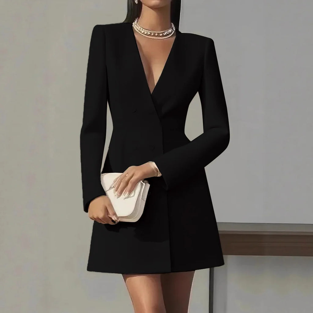 The V-Neck Power Suit Mini Dress