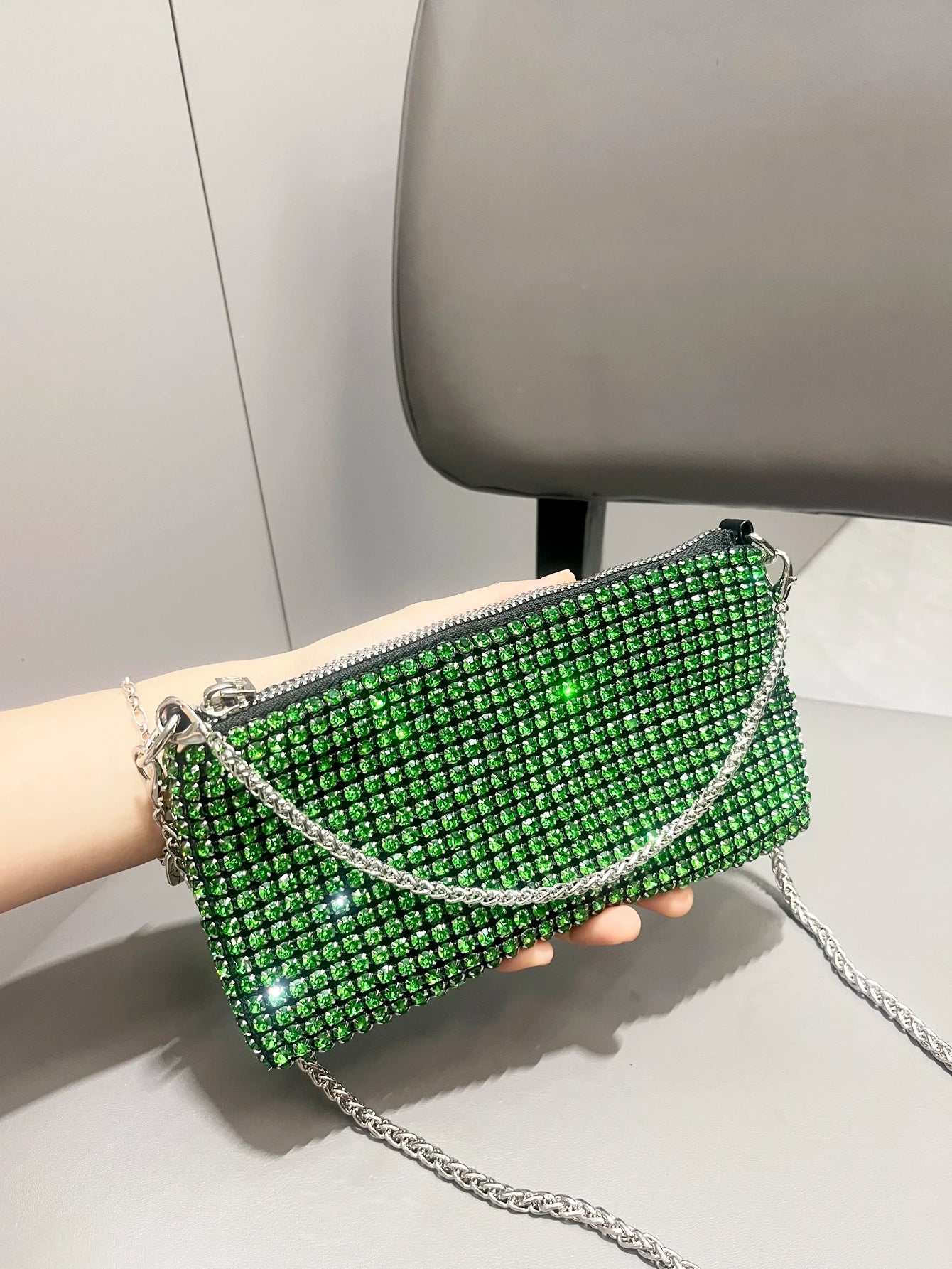 Designer Rhinestone Shoulder Bag
