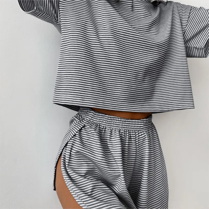 Striped Pajama Short Set