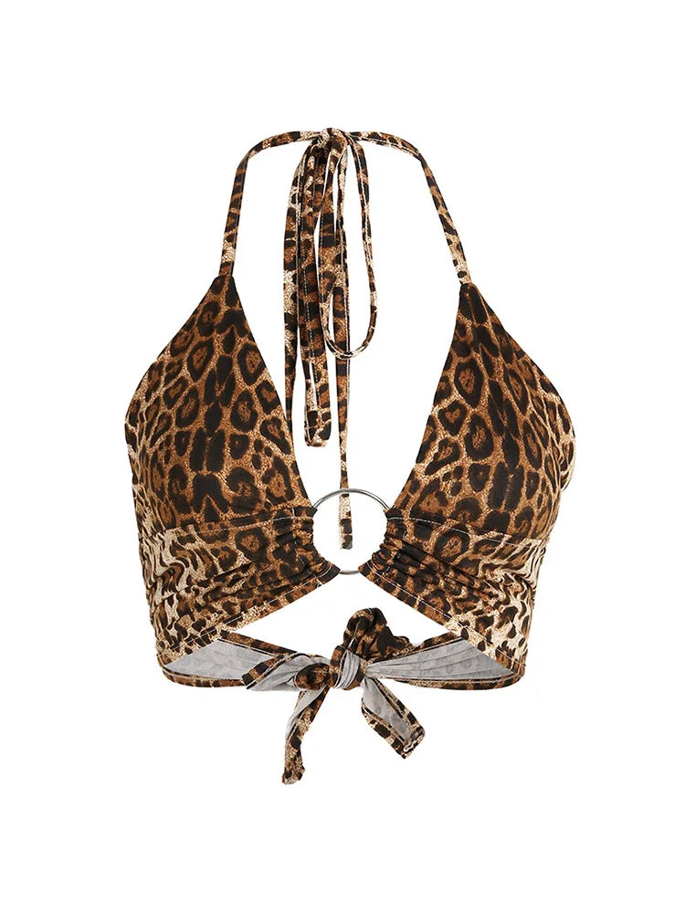 Leopard Print Lace-up