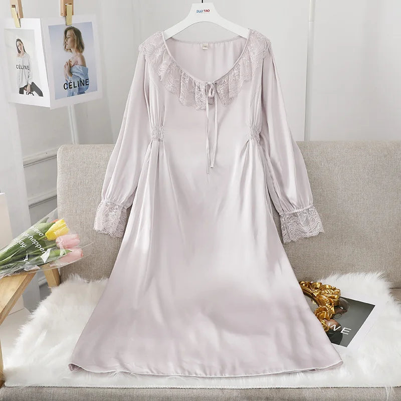 Vintage Satin and Lace Nightdress