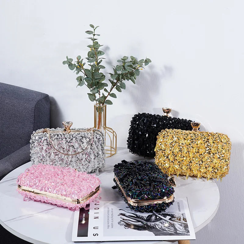 Sequin Beaded Evening Clutch