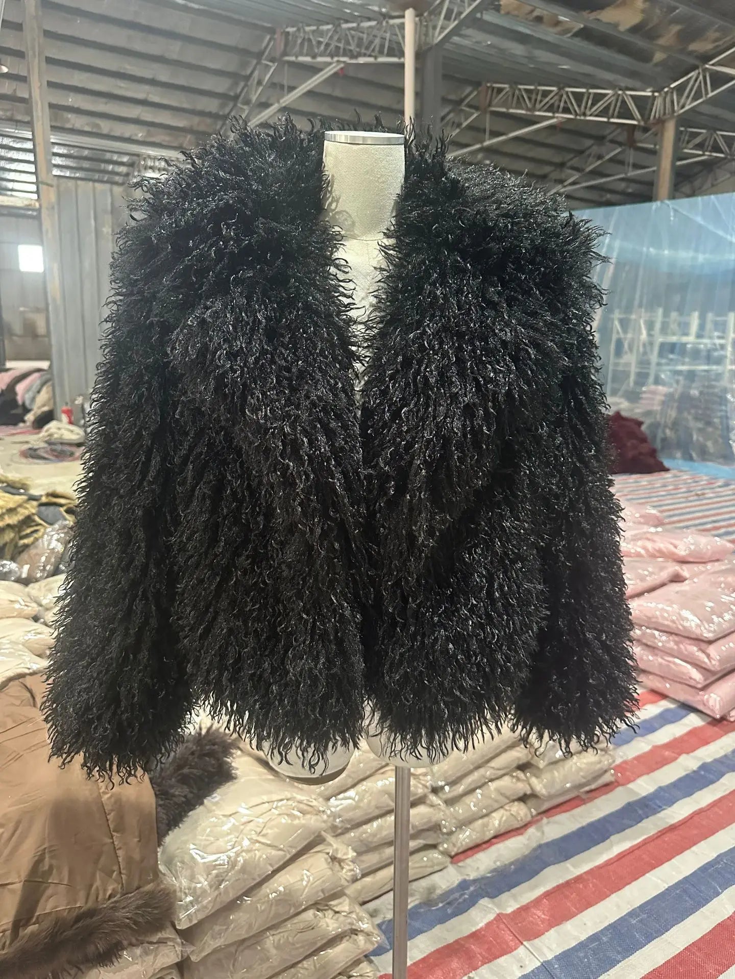 Tan Faux Fur Cardigan Coat