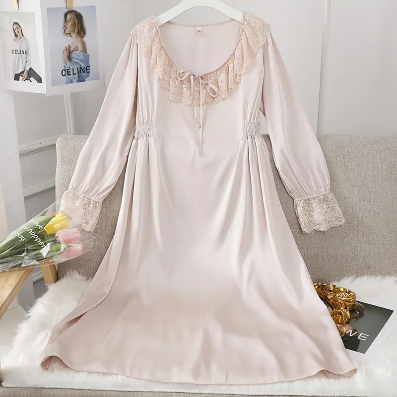 Vintage Satin and Lace Nightdress