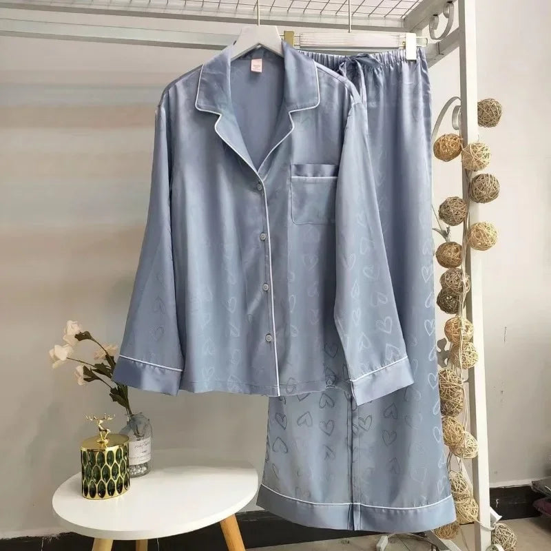 Satin  Striped Loungewear