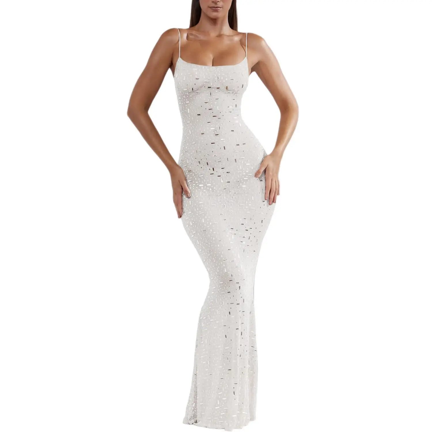 Beaded Strap Ball Gown