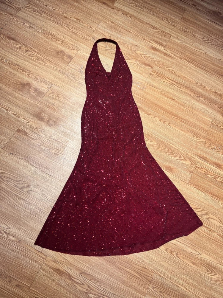 Rhinestone Halter Gown