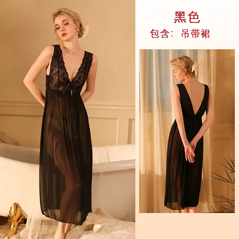 Lace Perspective Nightgown
