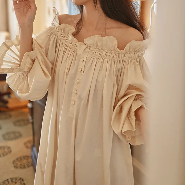 Cotton Long Nightgown