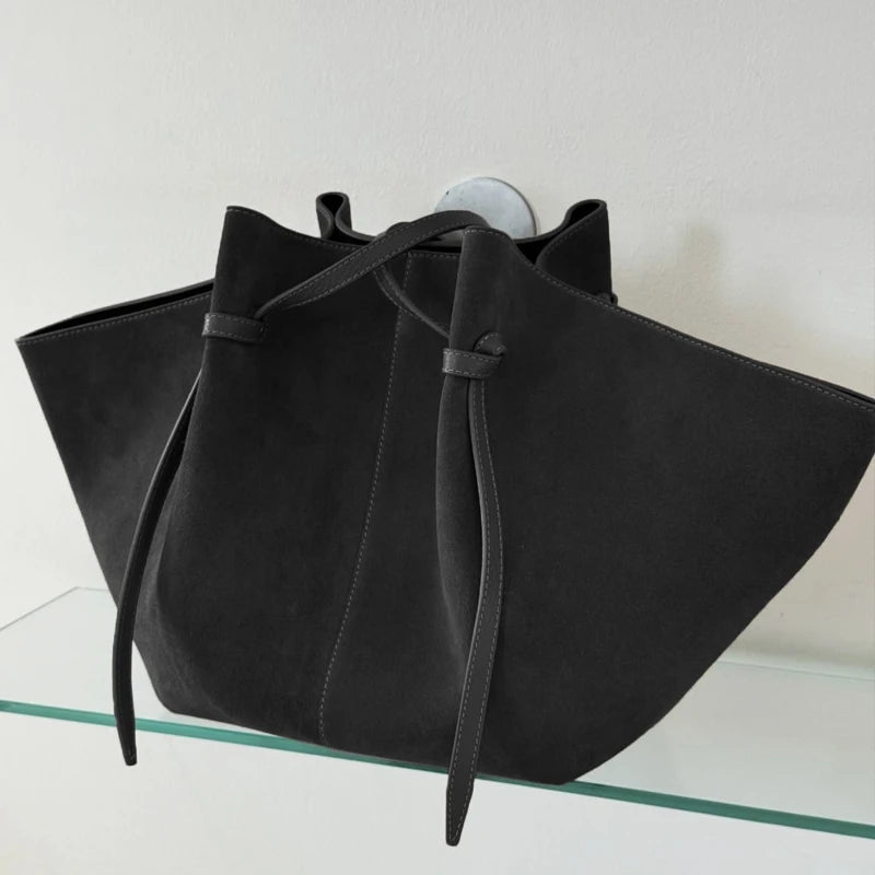 Custom Initial Faux Suede Tote