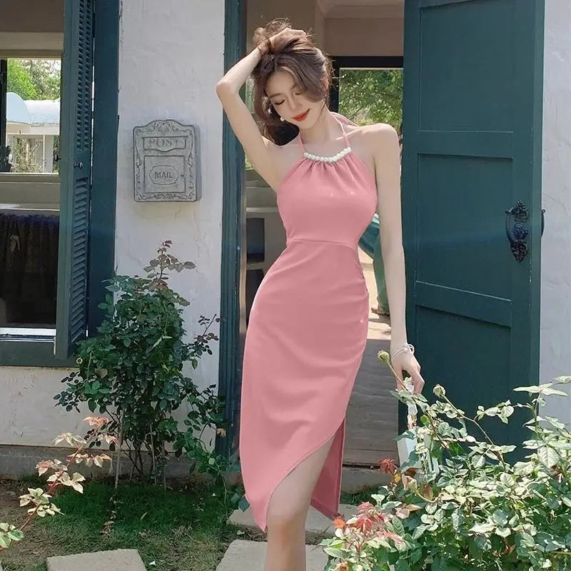 Pearl Halter Knit Dress